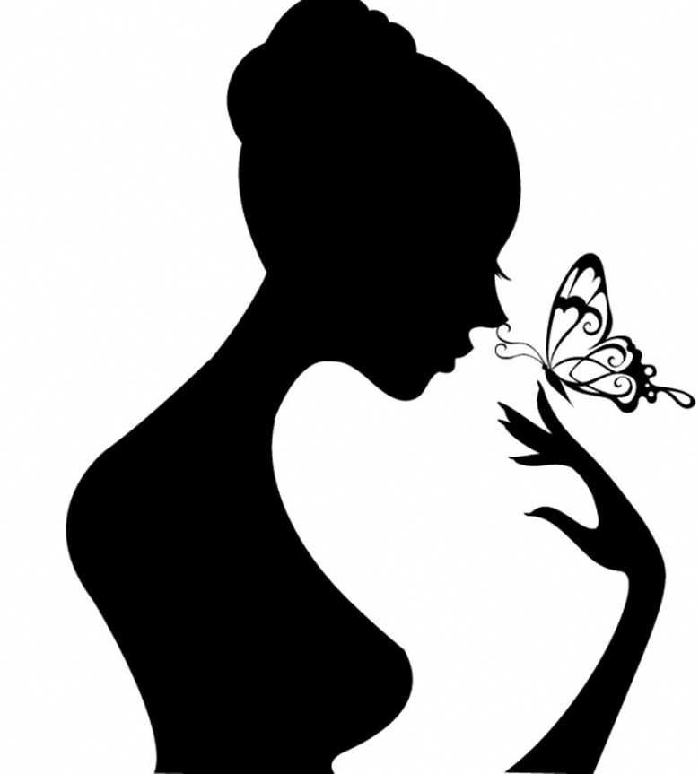 mujer mariposa
